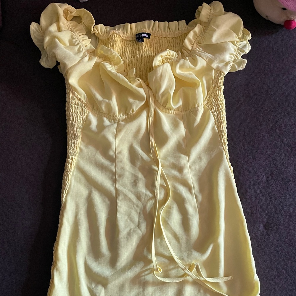 yellow fashion nova dress